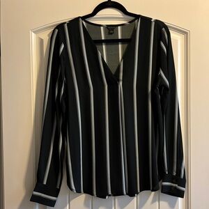 Ladies Ann Taylor Striped Blouse, S
